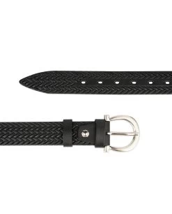 Womens Woven Belt | Real Embossed Leather