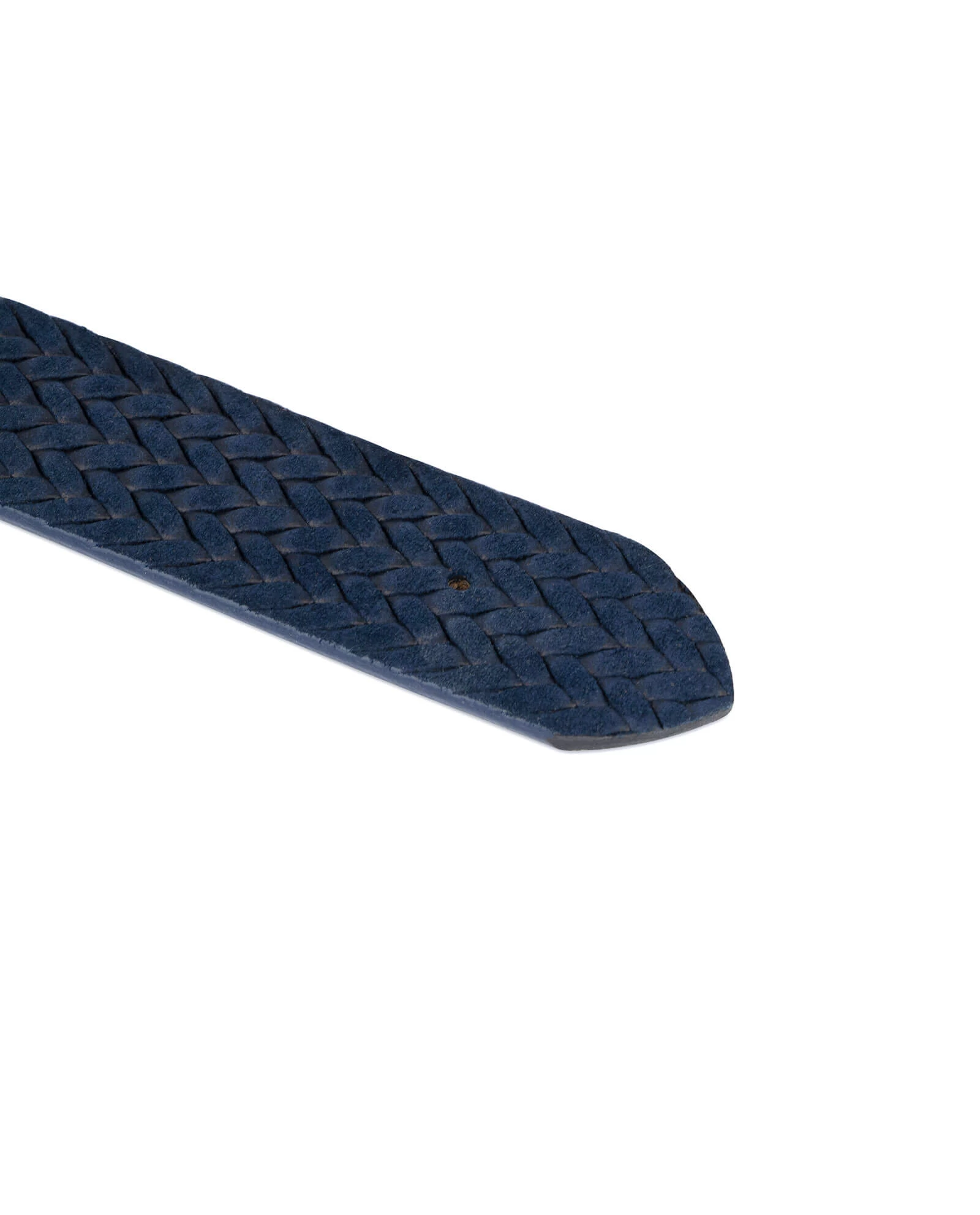 Woven Blue Suede Leather Belt Strap No Buckle 4 Woven Blue Suede Leather Belt Strap No Buckle - Image 2