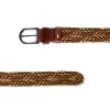 Woven Mens Belt No Holes – Brown With Khaki -Belt Shop woven mens belt no holes brown with khaki 351003 3