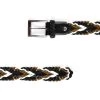 Woven Mens Comfort Belt – Brown Leather -Belt Shop woven mens summer belt colorful black white brown 351026 2 1