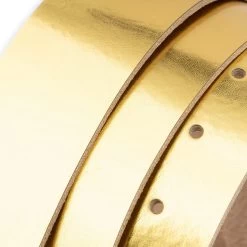 Yellow Gold Leather Strap For Belt Replacement 4.0 Cm